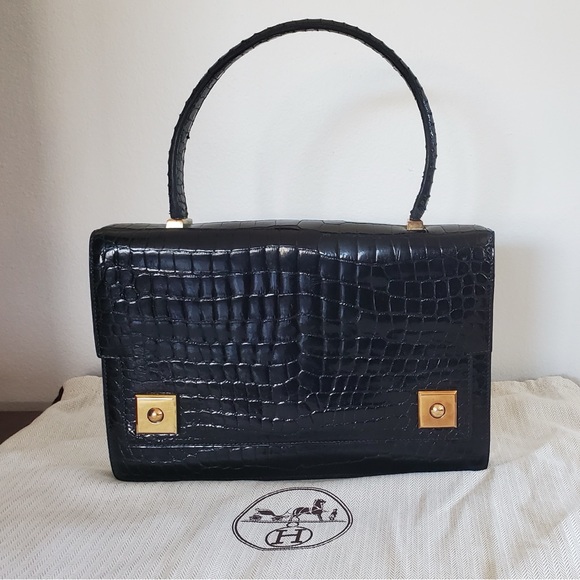 Hermes Piano Crocodile Handbag - Picture 2 of 11